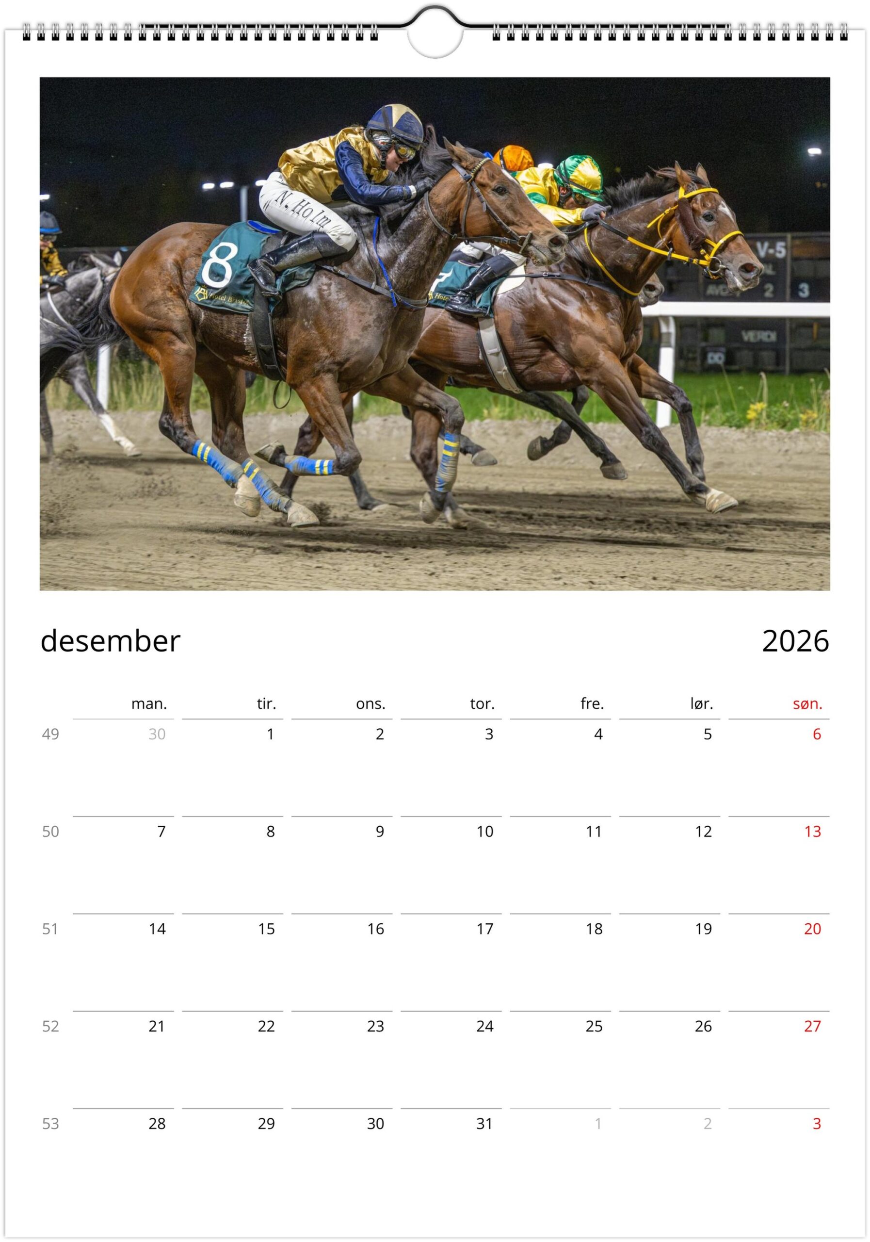 Øvrevoll Galopp 2026 kalender - Bilde 17