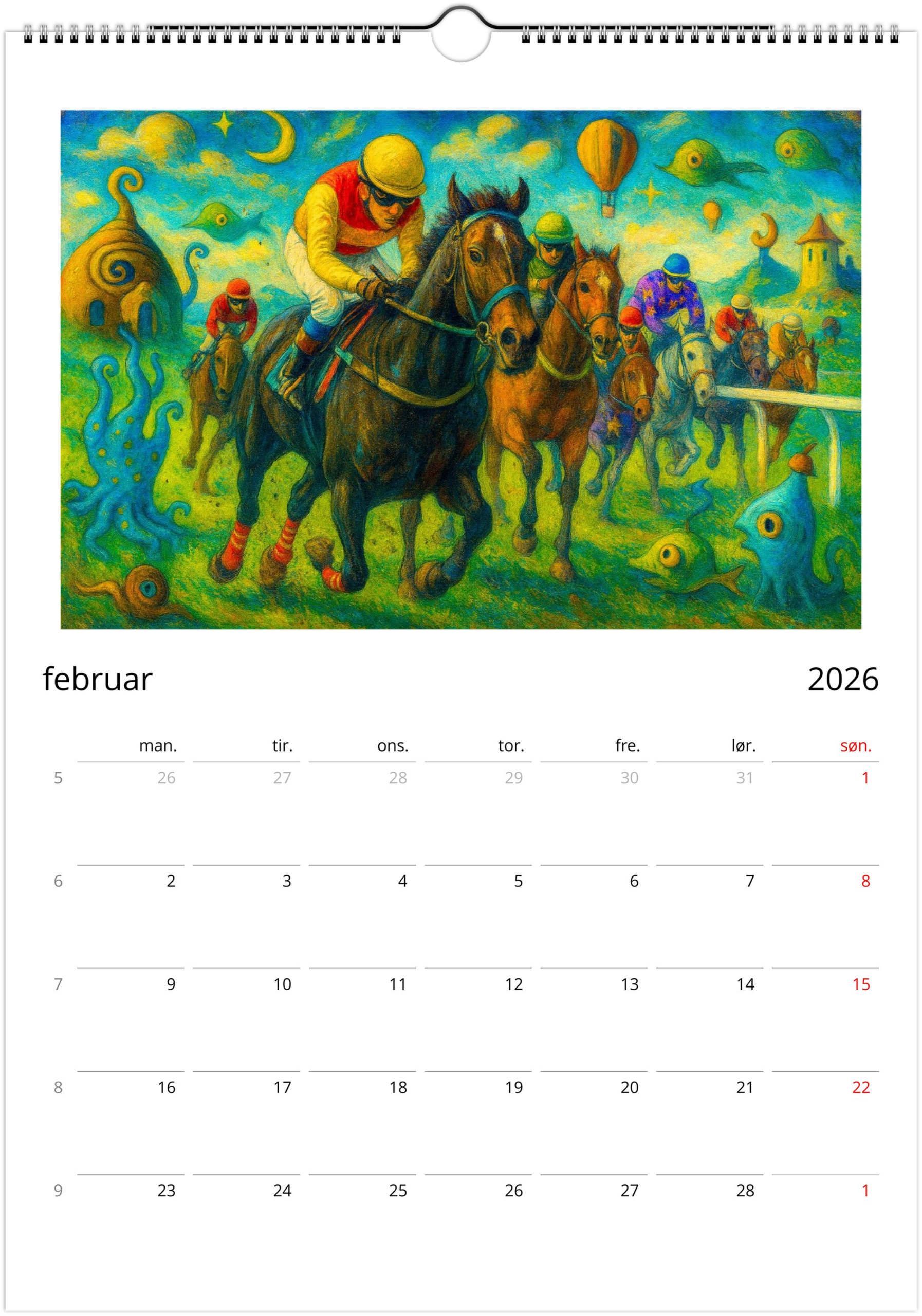 2026 kalender Surrealistisk drøm - Bilde 6