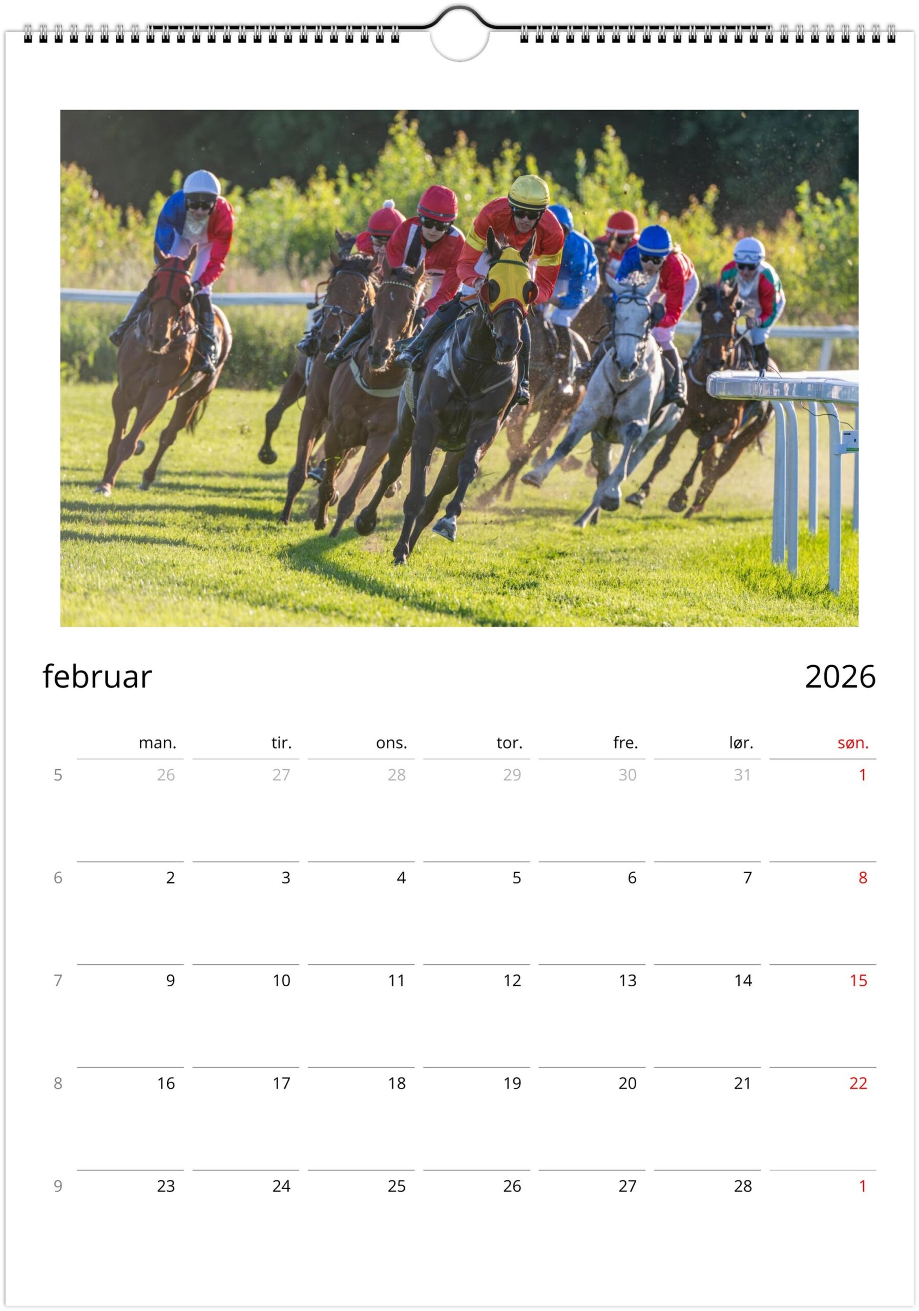 Øvrevoll Galopp 2026 kalender - Bilde 7
