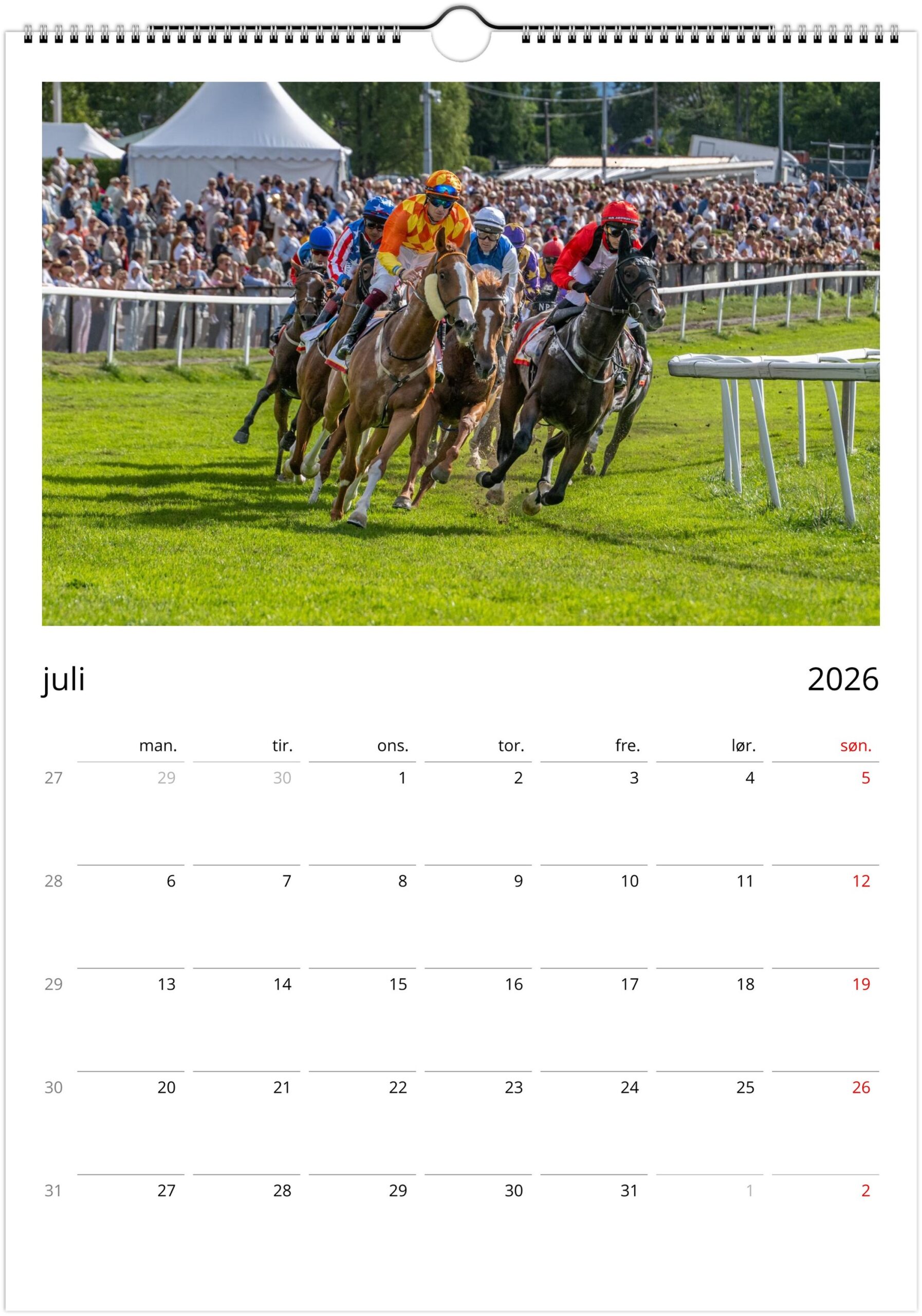 Øvrevoll Galopp 2026 kalender - Bilde 12