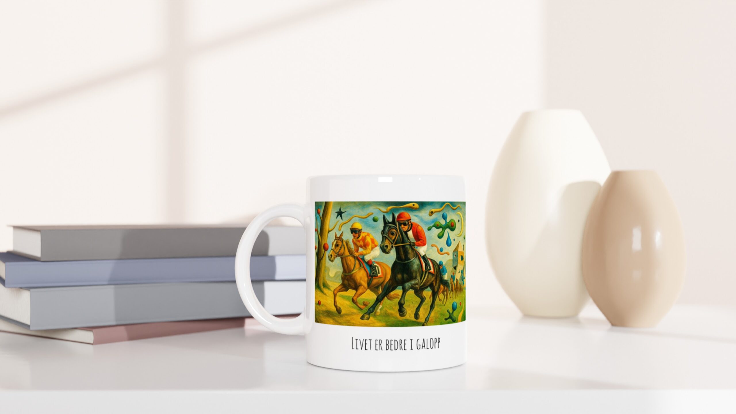 Klassisk keramisk krus med bilde (325ml) - Surrealistisk drøm I - Bilde 7