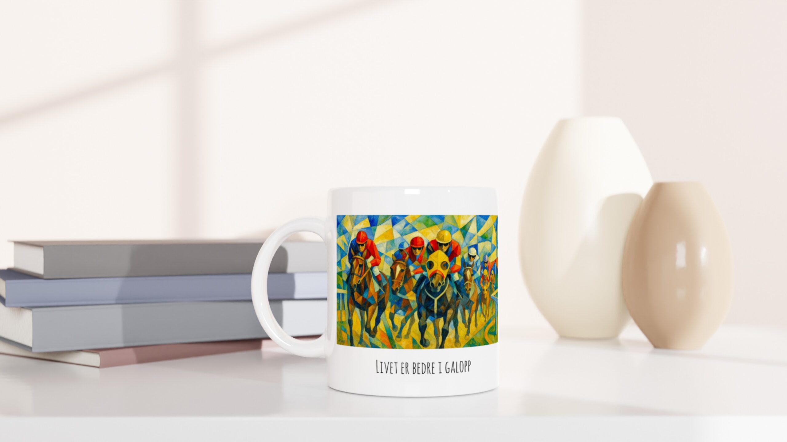 Klassisk keramisk krus med bilde (325ml) - Kubisme I - Bilde 7